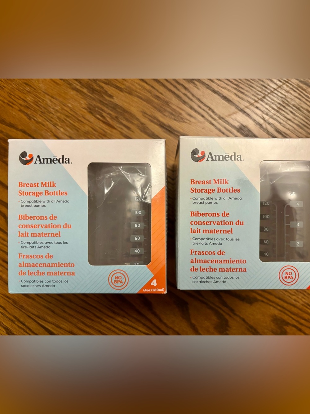 Ameda Clear Breast Milk Storage Bottles